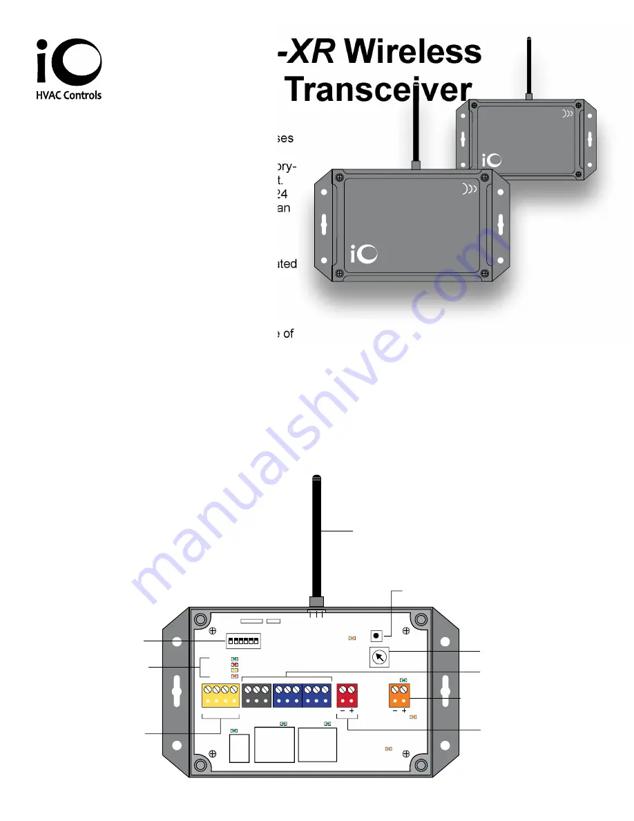 iO HVAC Controls iO-WR-XR Скачать руководство пользователя страница 1