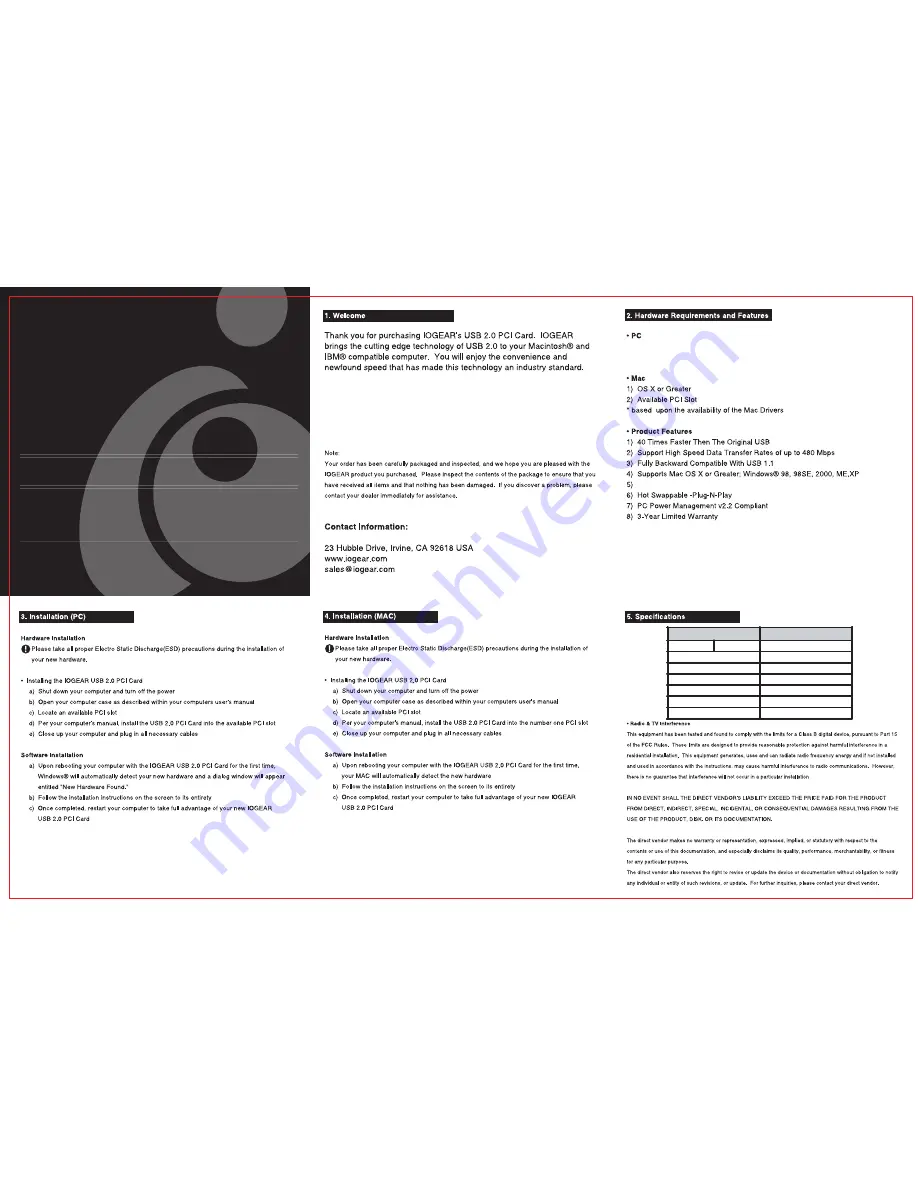 IOGear GIC220U User Manual Download Page 1