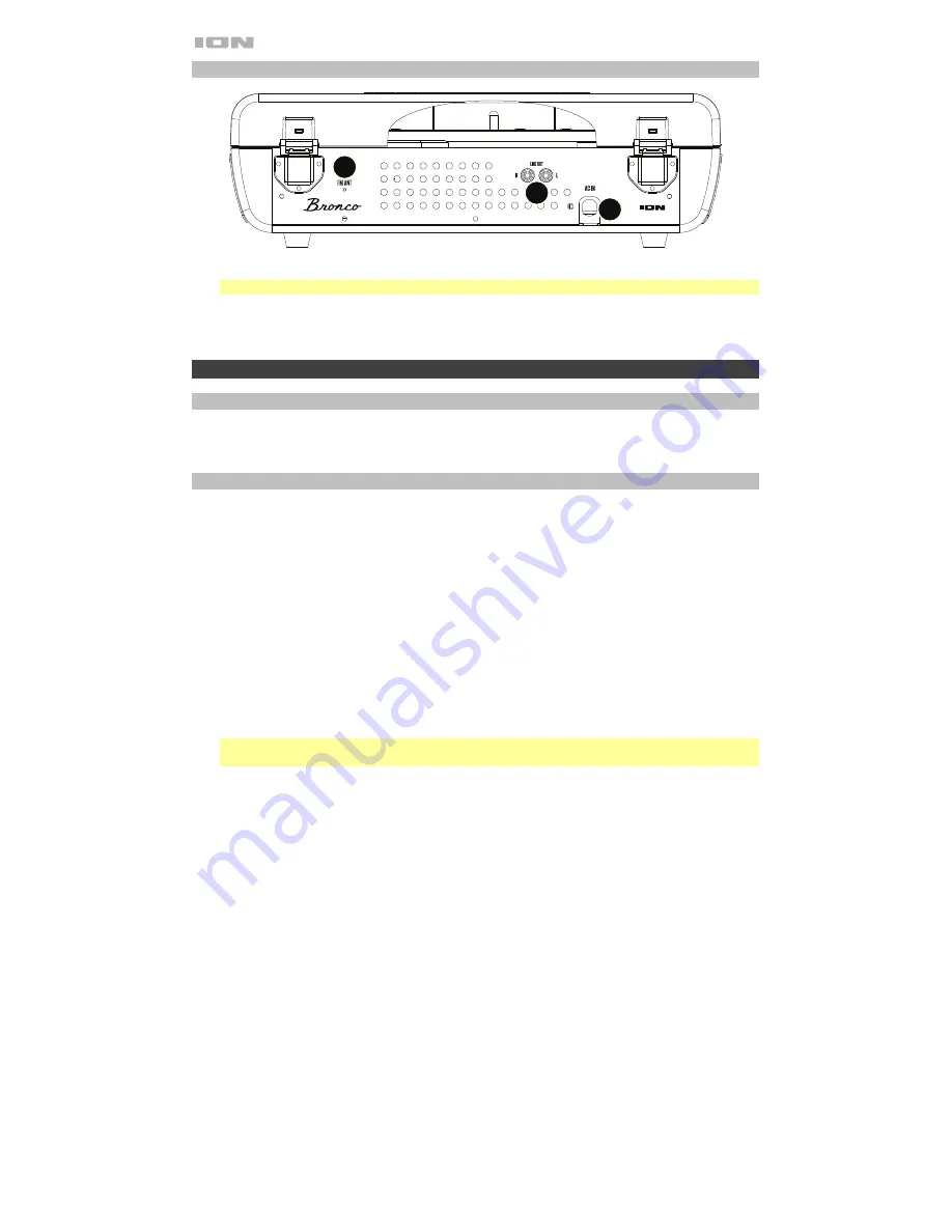 ION Bronco LP Quick Start Manual Download Page 5