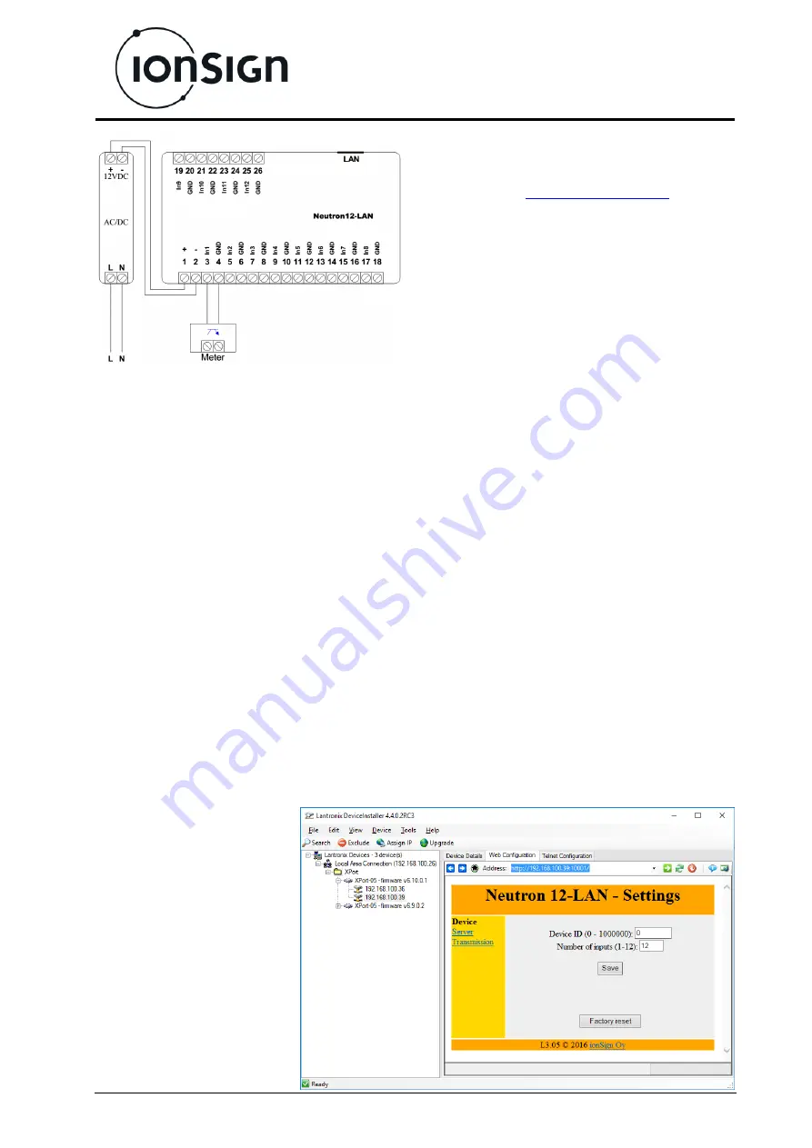 ionSign Neutron12-LAN Quick Manual Download Page 1