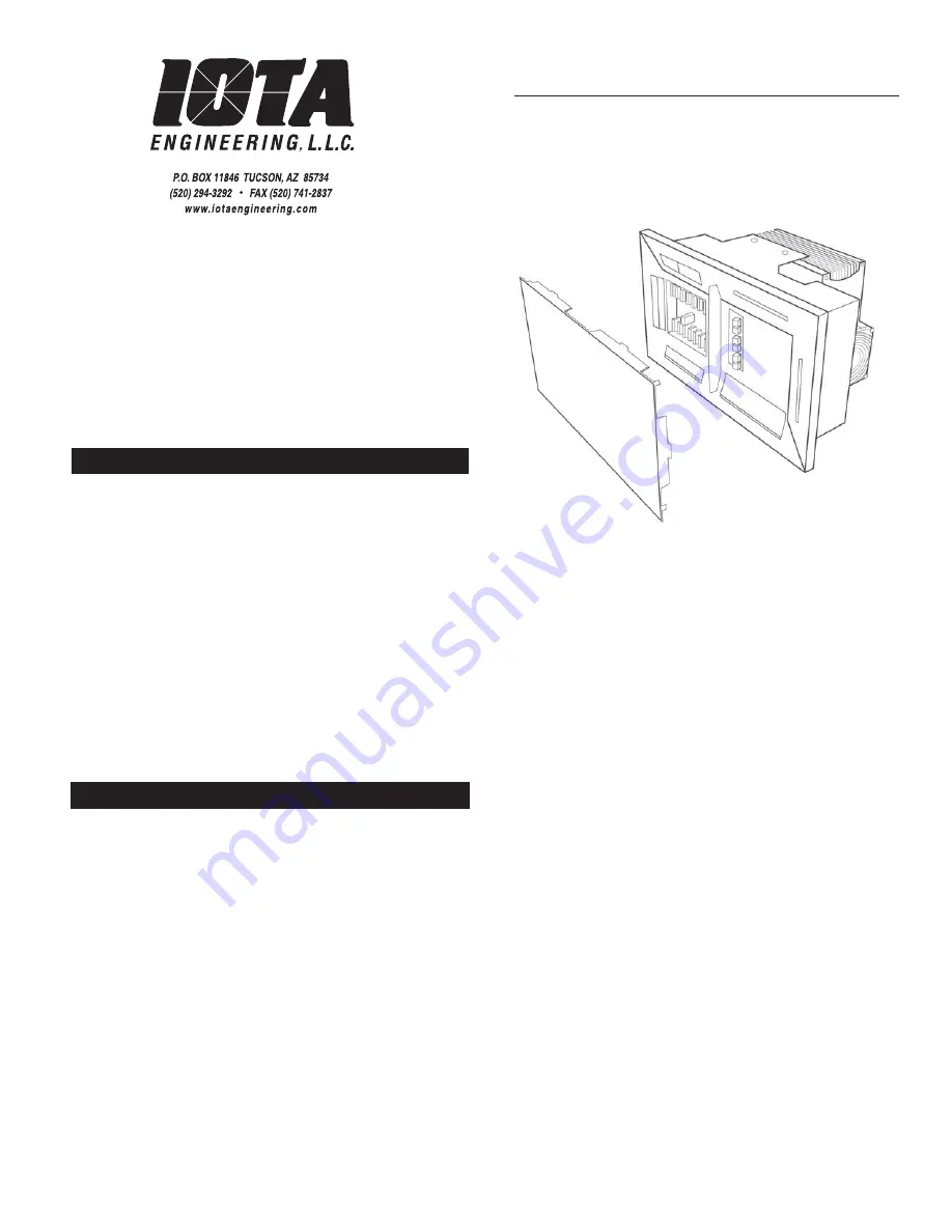 IOTA ILC-3045 Series Скачать руководство пользователя страница 1