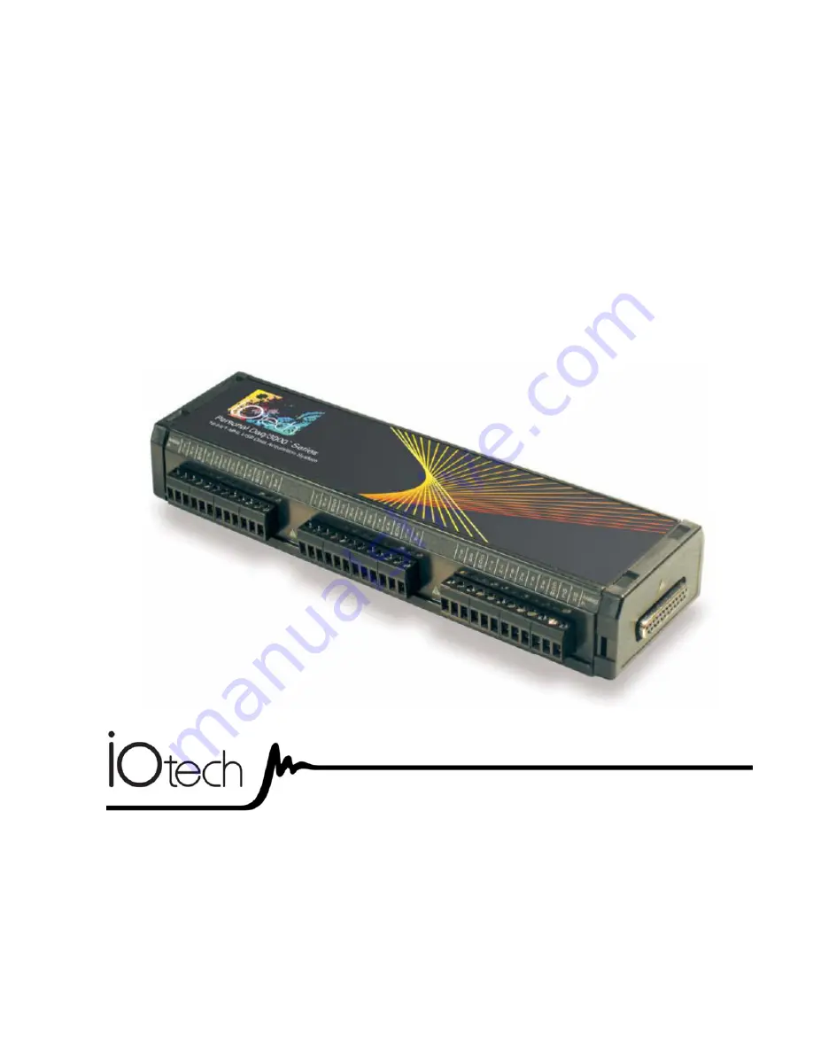 IOtech Personal Daq/3000 Installation Manual Download Page 1