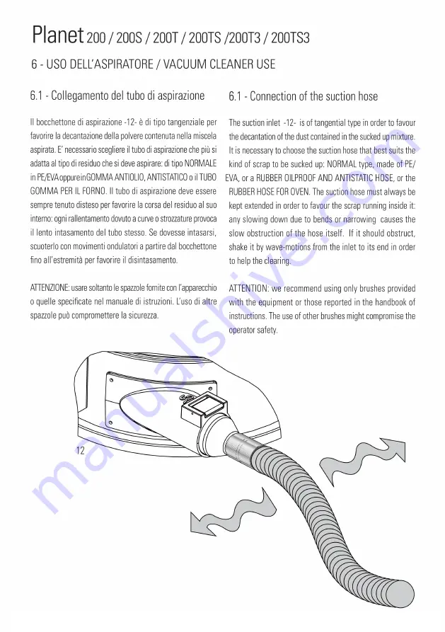 IP CLEANING PLANET 200 User And Maintenance Manual Download Page 17