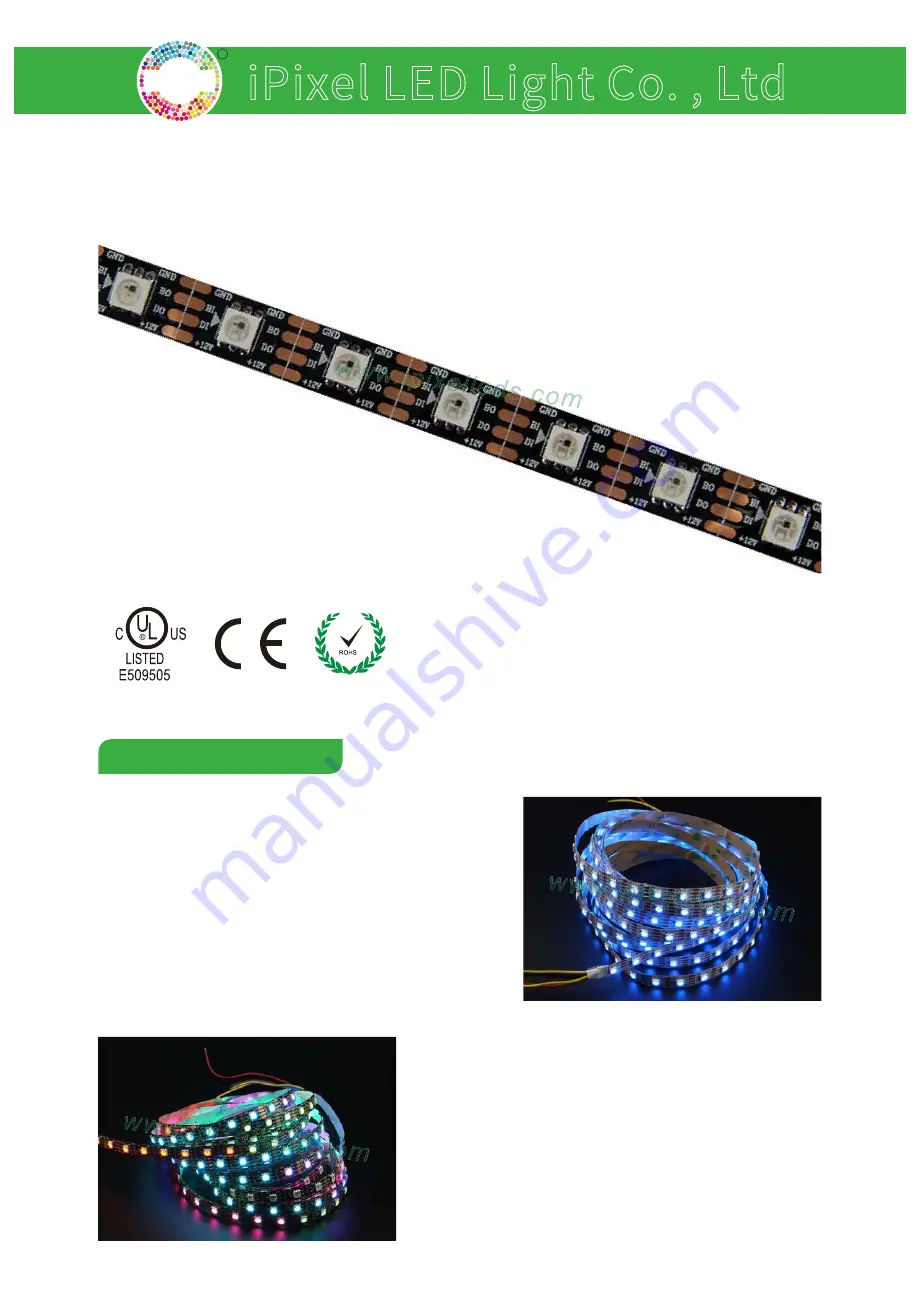 iPixel LED Light S010060CB3SB7 Installation Instructions Download Page 1