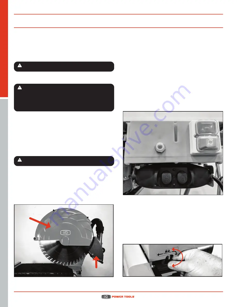 IQ Power Tools iQMS362i-230V CE Operator'S Manual Download Page 12