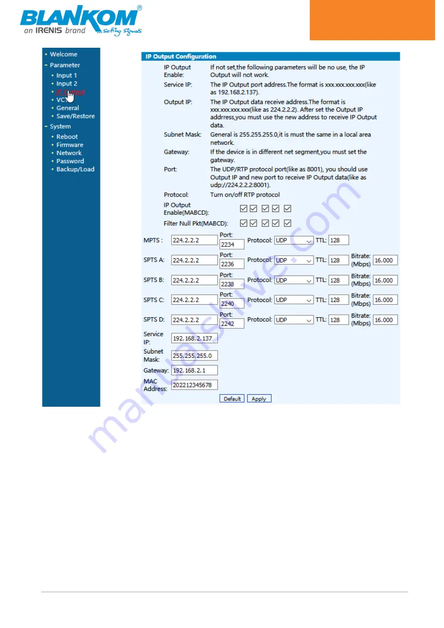 Irenis Blankom MPE-4400H Скачать руководство пользователя страница 8