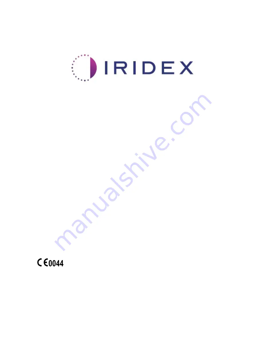 Iridex PASCAL Synthesis Operator'S Manual Download Page 1