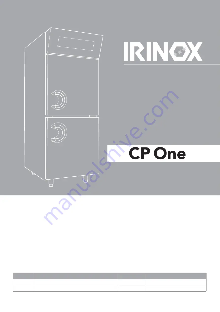 irinox CP One Use And Maintenance Instructions Download Page 1