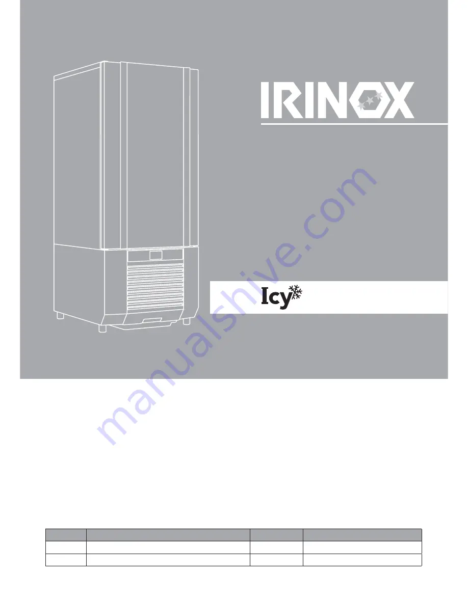 irinox ICY L Use And Maintenance Instructions Download Page 1