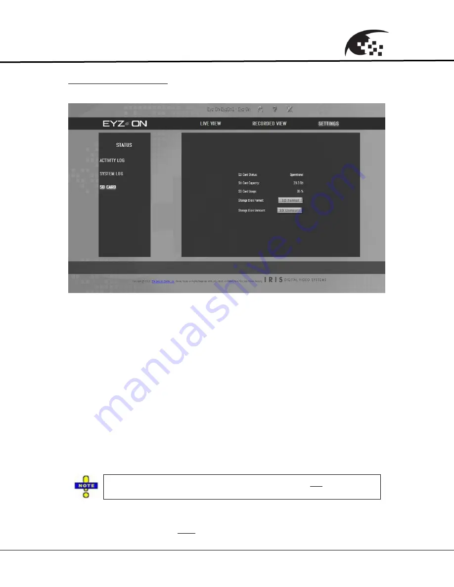 IRIS Eyz-On CVR User Manual Download Page 42