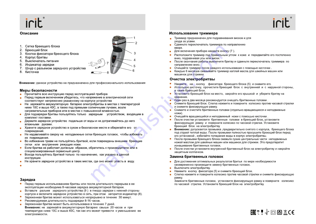 IRIT IR-3207 Manual Instruction Download Page 3