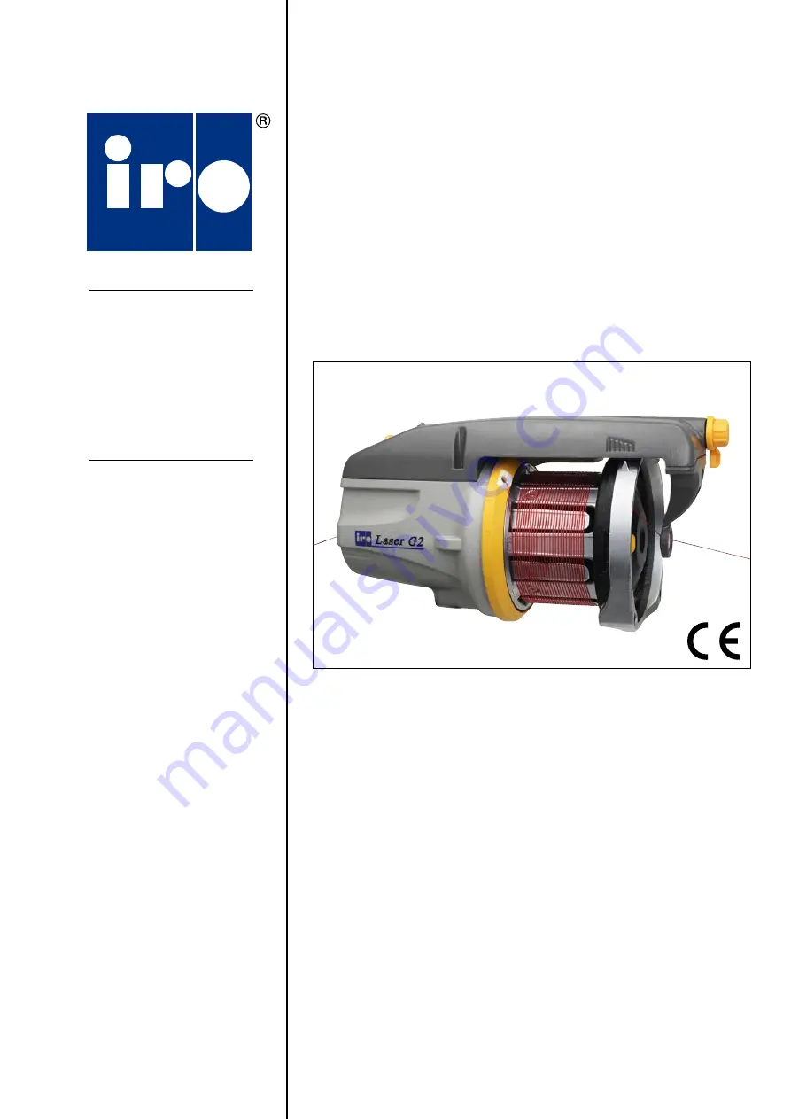 IRO Laser G2 Operating Instructions Manual Download Page 1