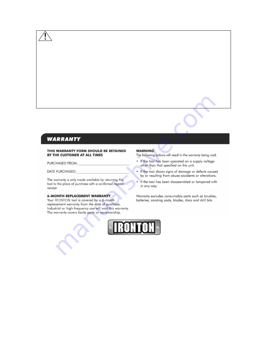 Ironton 30092 Owner'S Manual Download Page 9