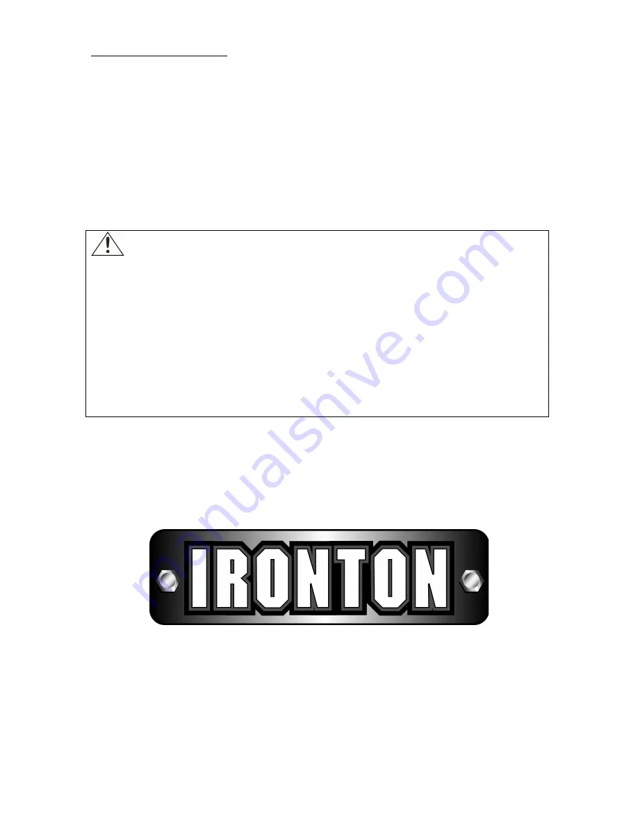 Ironton 46181 Скачать руководство пользователя страница 12