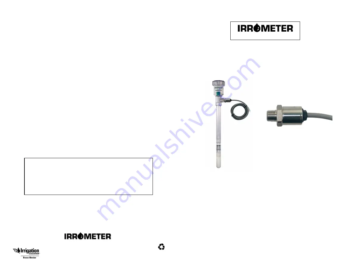 IRROMETER RSU-C Installation And Operating Instructions Download Page 1