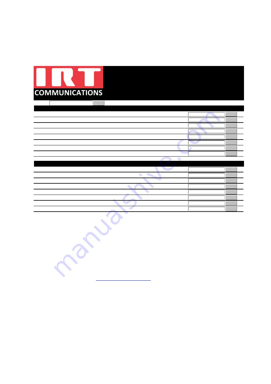 IRT DTR-1000 User Manual Download Page 16