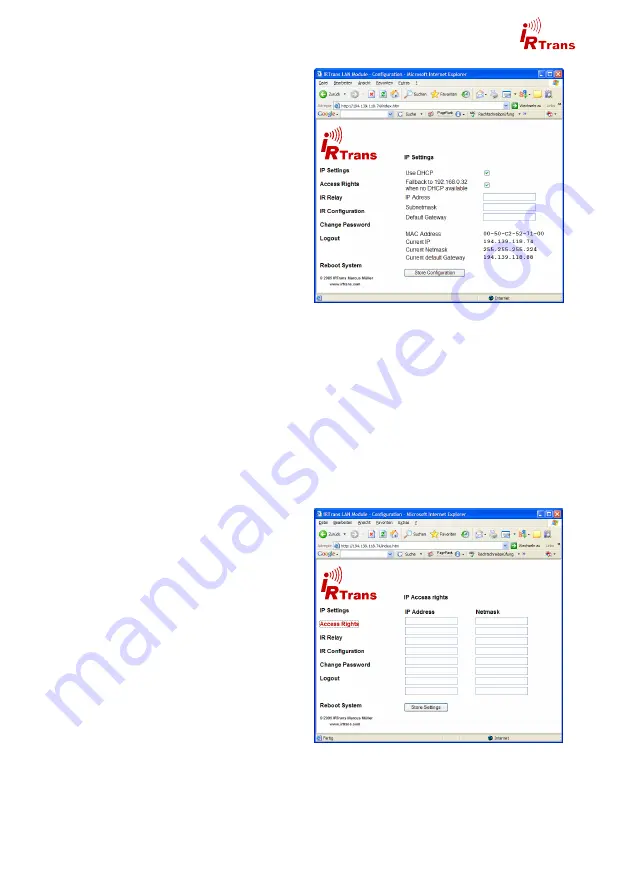 IRTrans Ethernet PoE Hardware Manual Download Page 13