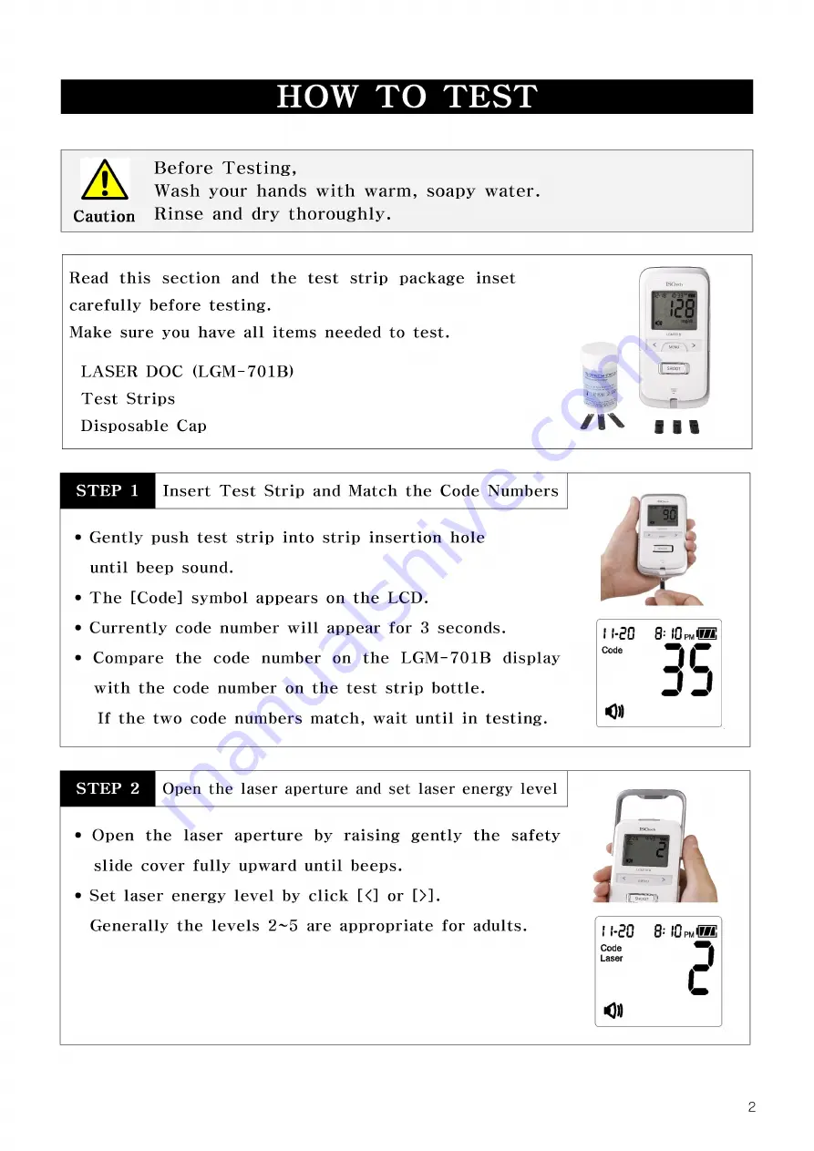 ISCtech LASER DOC Quick Reference Manual Download Page 2