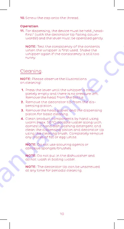 iSi Dessert Whip Manual Download Page 12