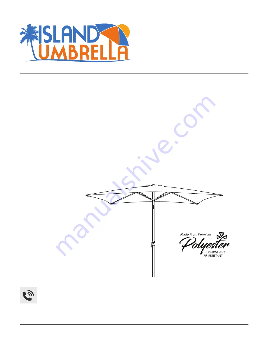 Island Umbrella NU6858 Скачать руководство пользователя страница 1