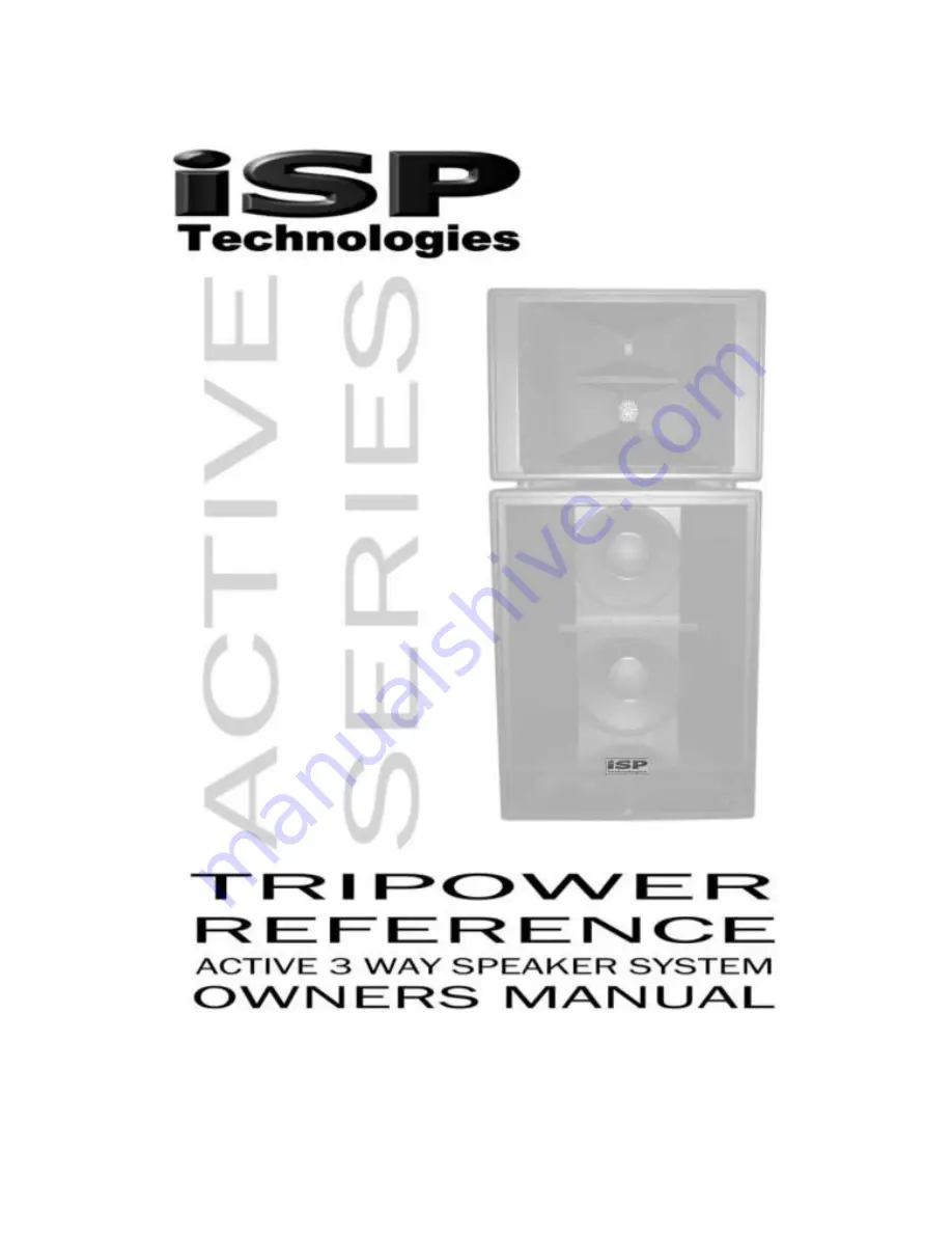 iSP Technologies Tripower Reference Owner'S Manual Download Page 1