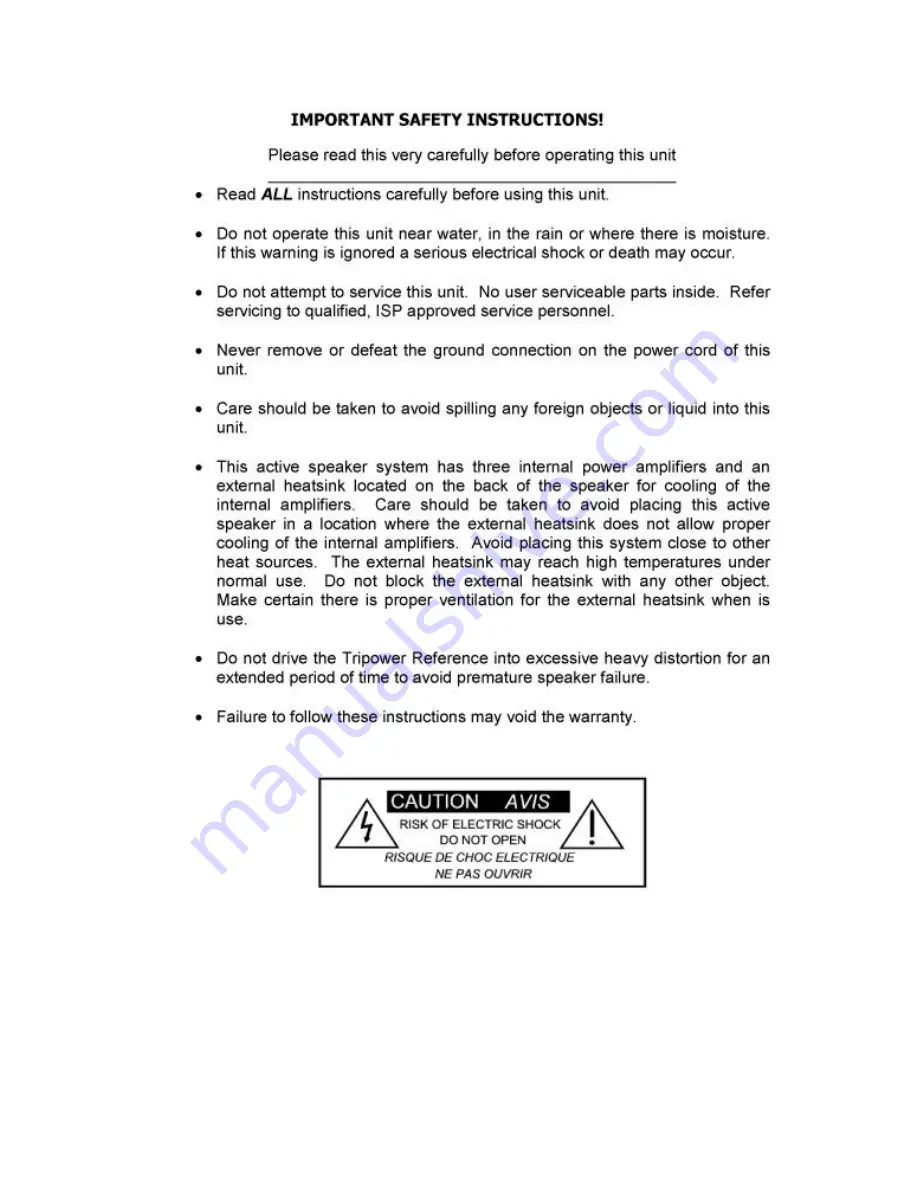 iSP Technologies Tripower Reference Owner'S Manual Download Page 2