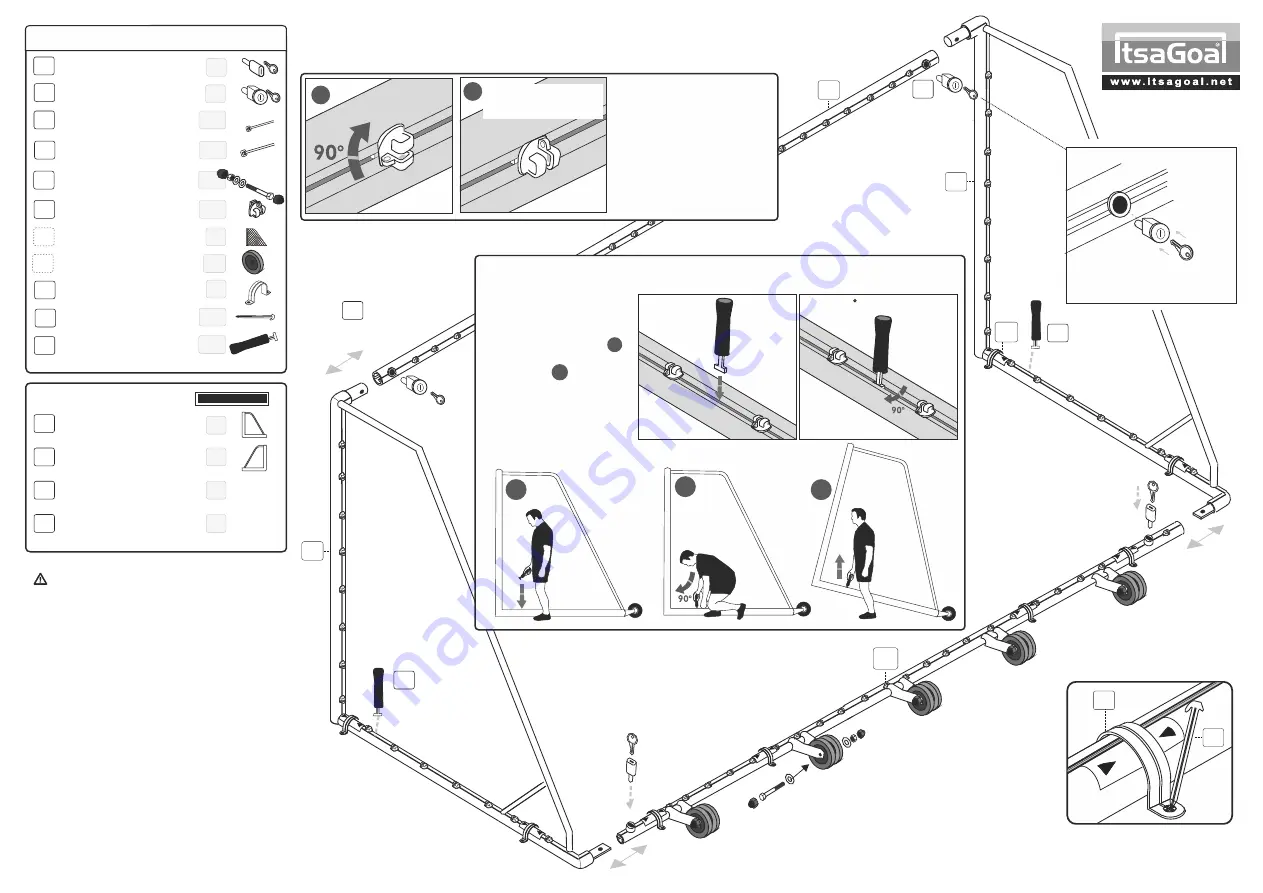 IstaGoal GRASS SURFACE ROLLER GOAL Quick Start Manual Download Page 1