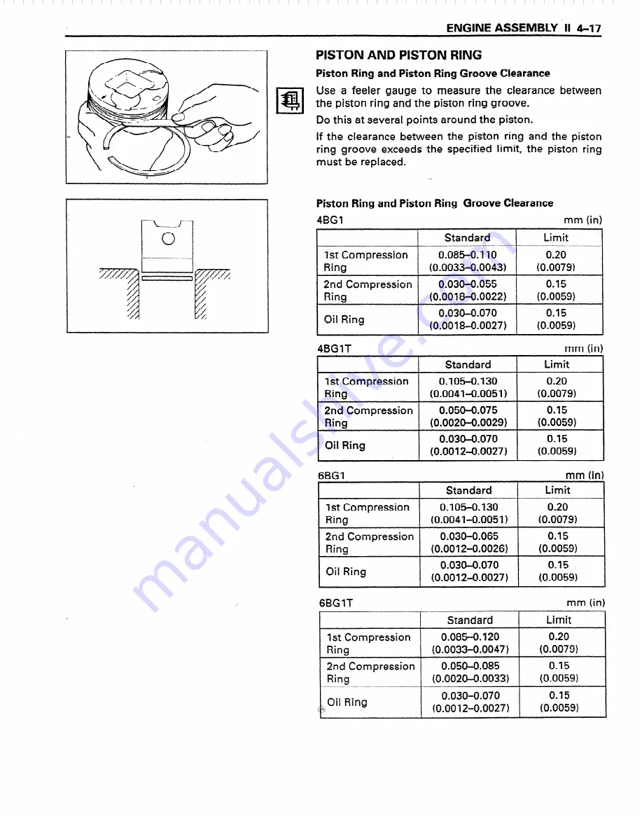 Isuzu A-4BG1 Workshop Manual Download Page 79