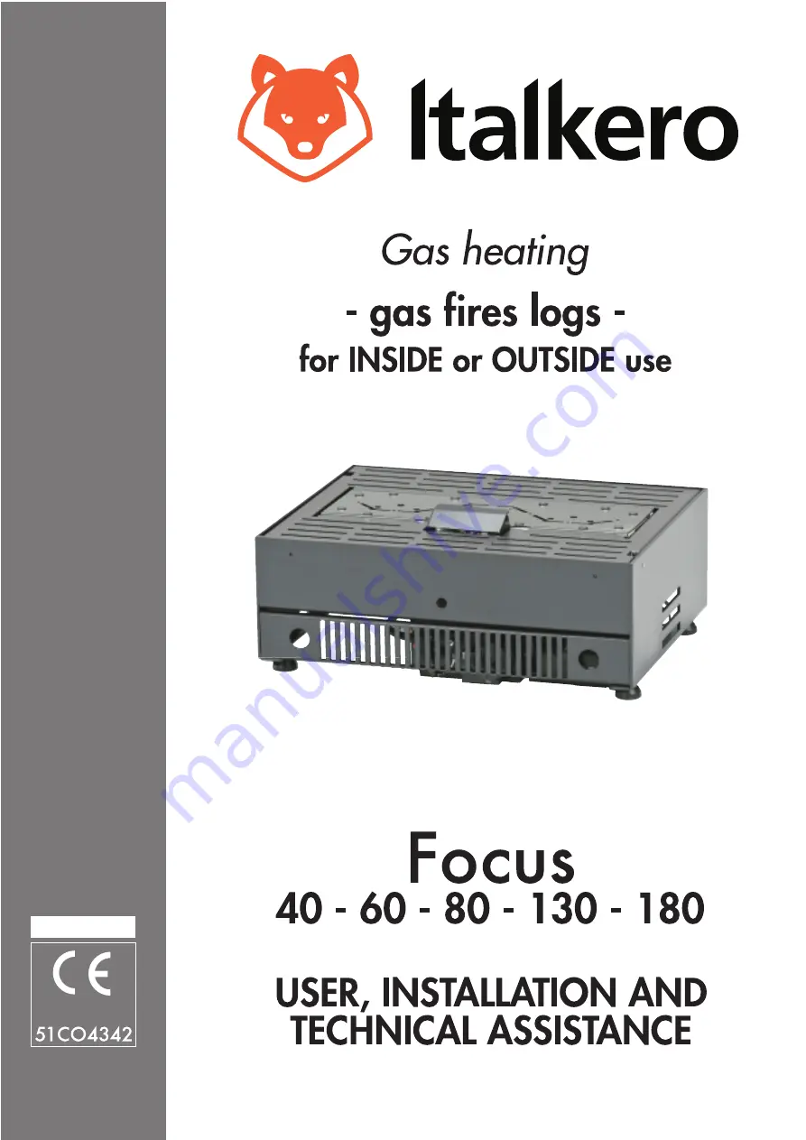 Italkero Focus 130 User, Installation And Technical Assistance Download Page 1