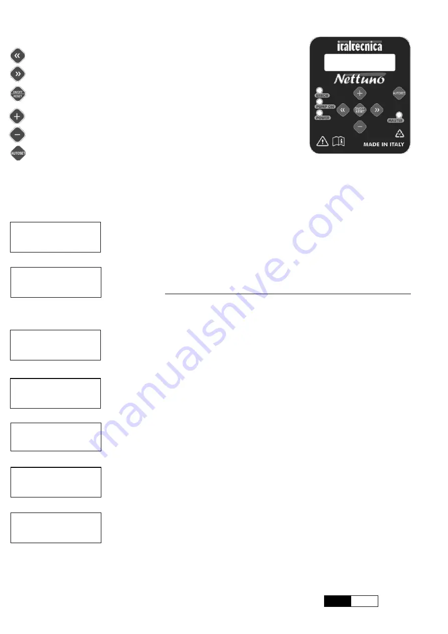 Italtecnica NETTUNO 3P-13A Manual Download Page 12