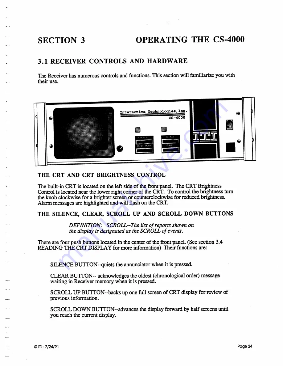 ITI CS-4000 Installation And User Manual Download Page 33