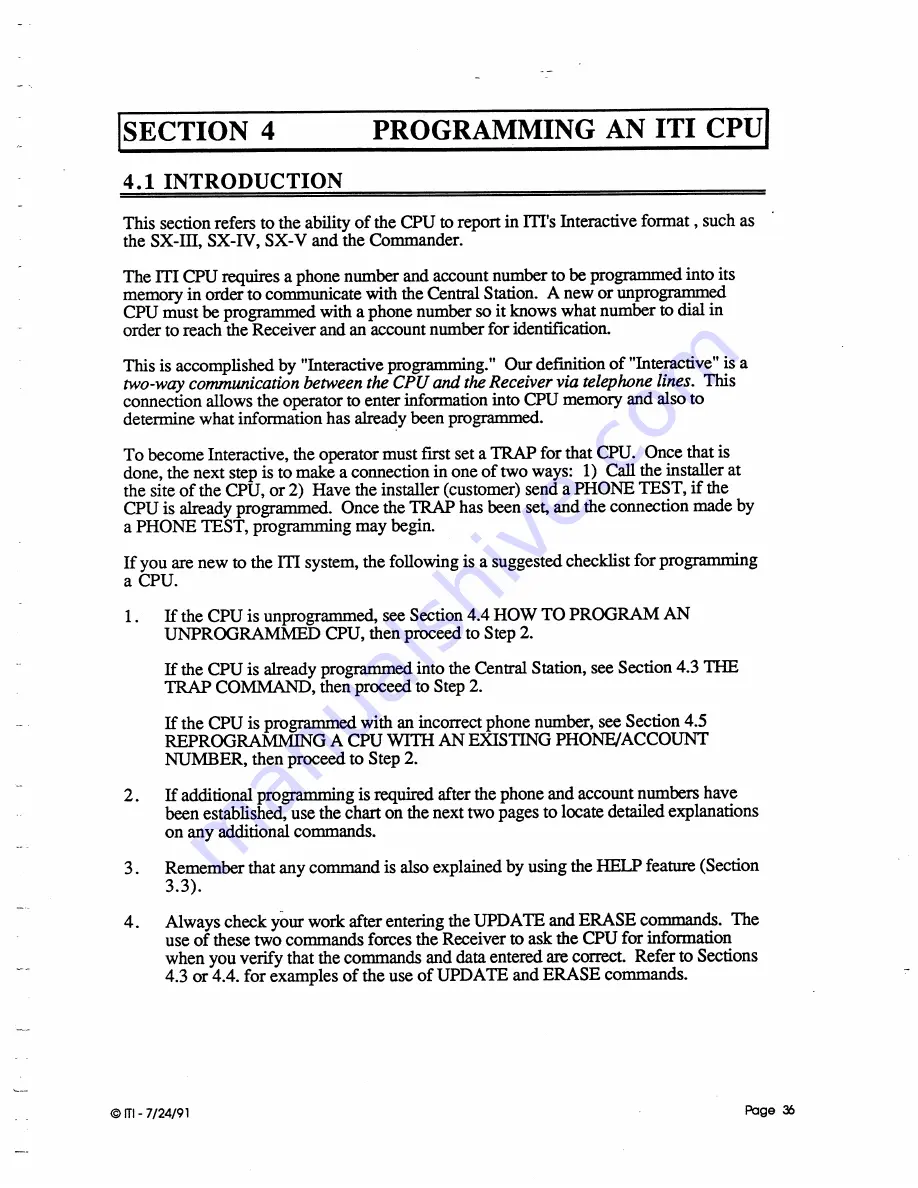 ITI CS-4000 Installation And User Manual Download Page 45