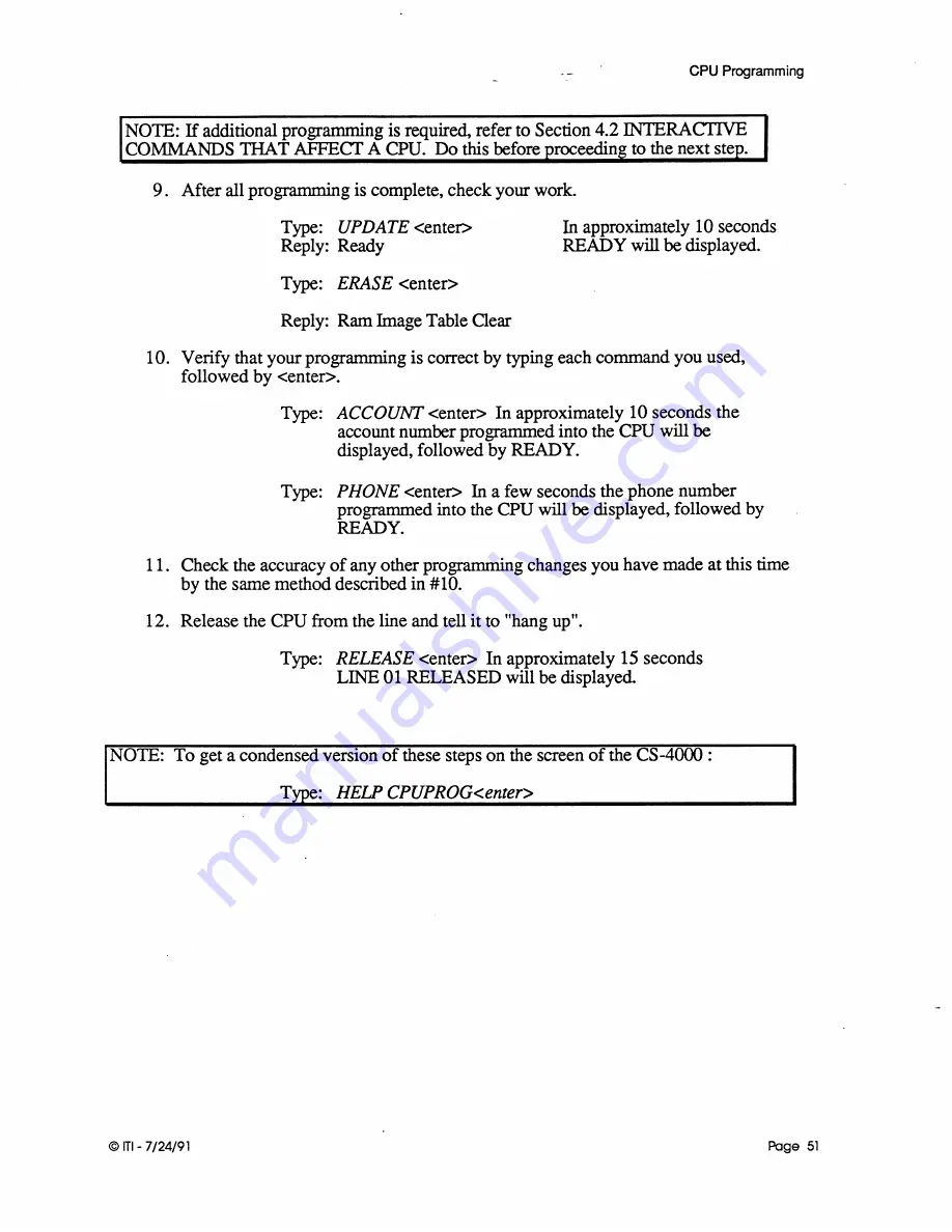 ITI CS-4000 Installation And User Manual Download Page 60