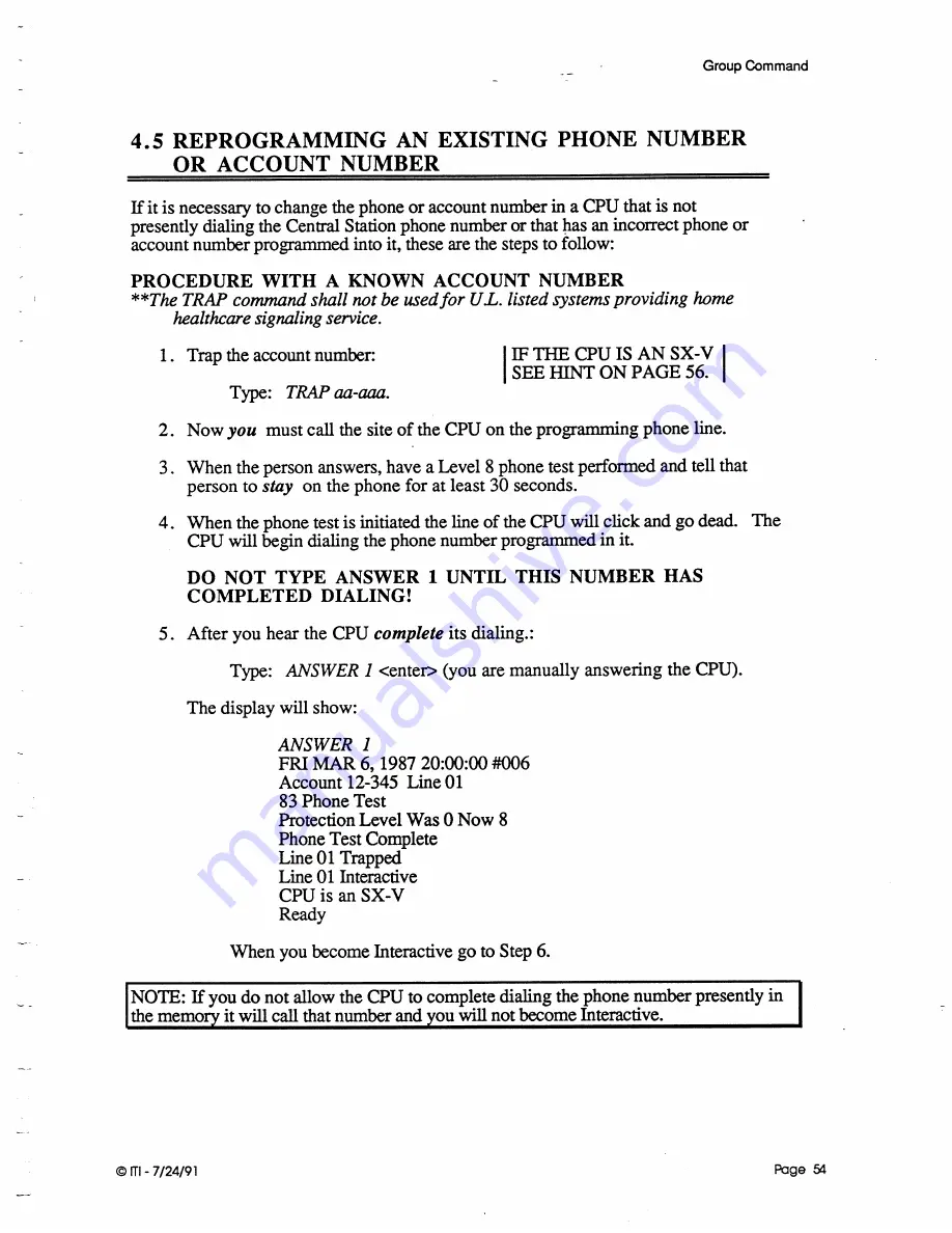 ITI CS-4000 Installation And User Manual Download Page 63