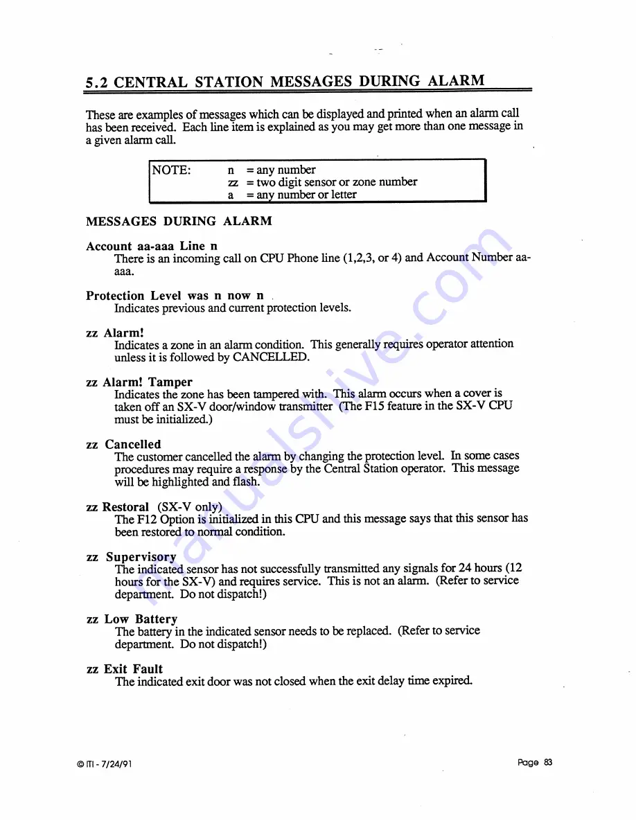 ITI CS-4000 Installation And User Manual Download Page 92