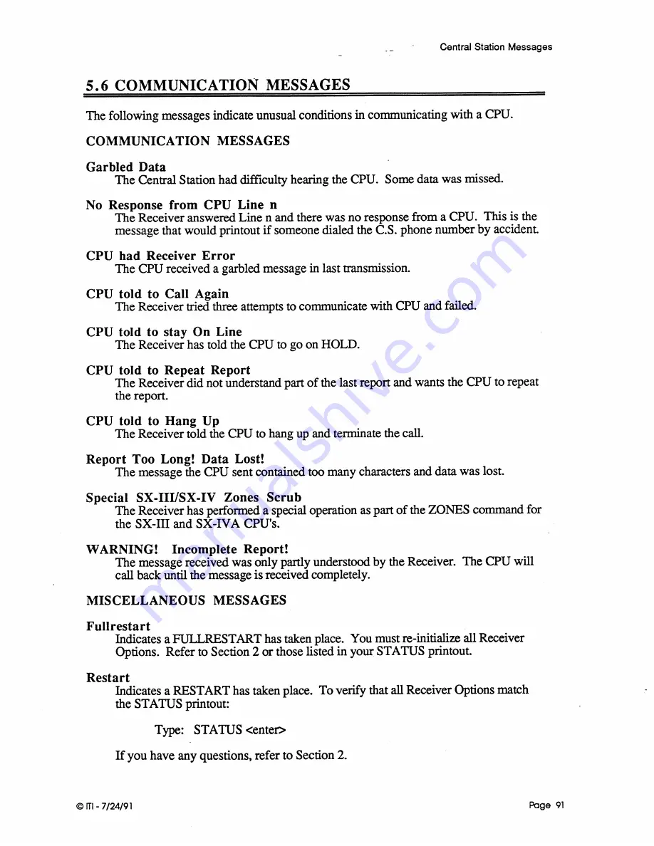 ITI CS-4000 Installation And User Manual Download Page 100