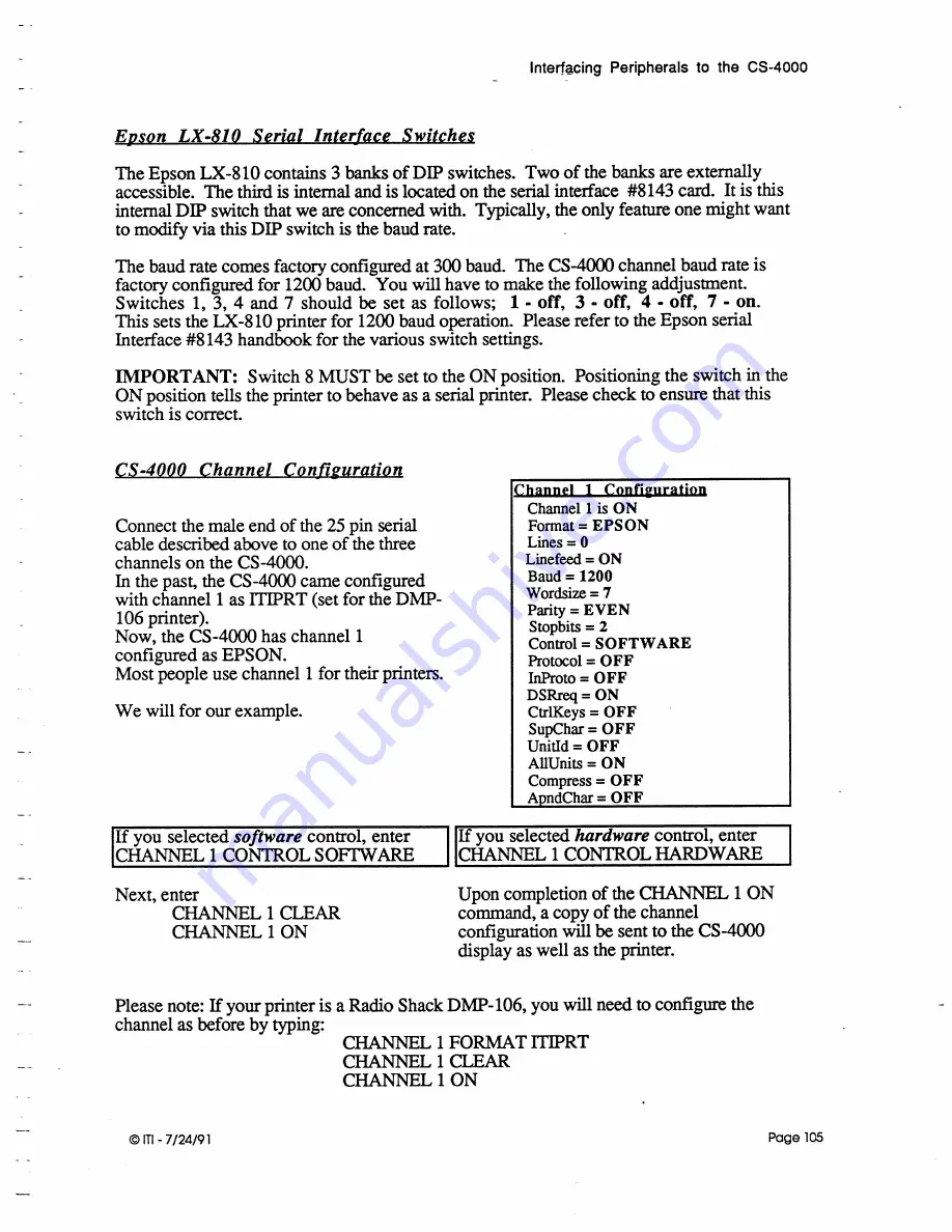 ITI CS-4000 Installation And User Manual Download Page 115