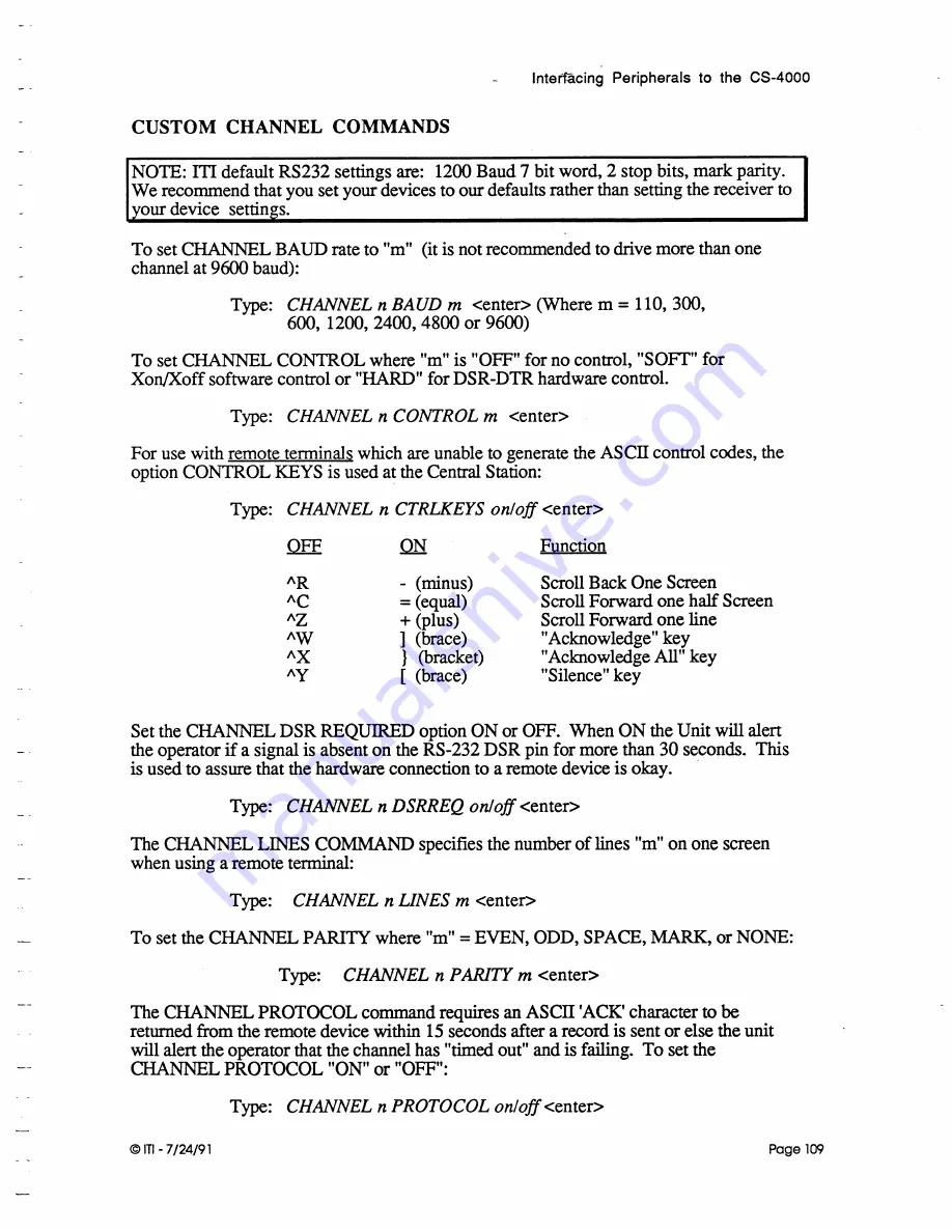 ITI CS-4000 Installation And User Manual Download Page 119