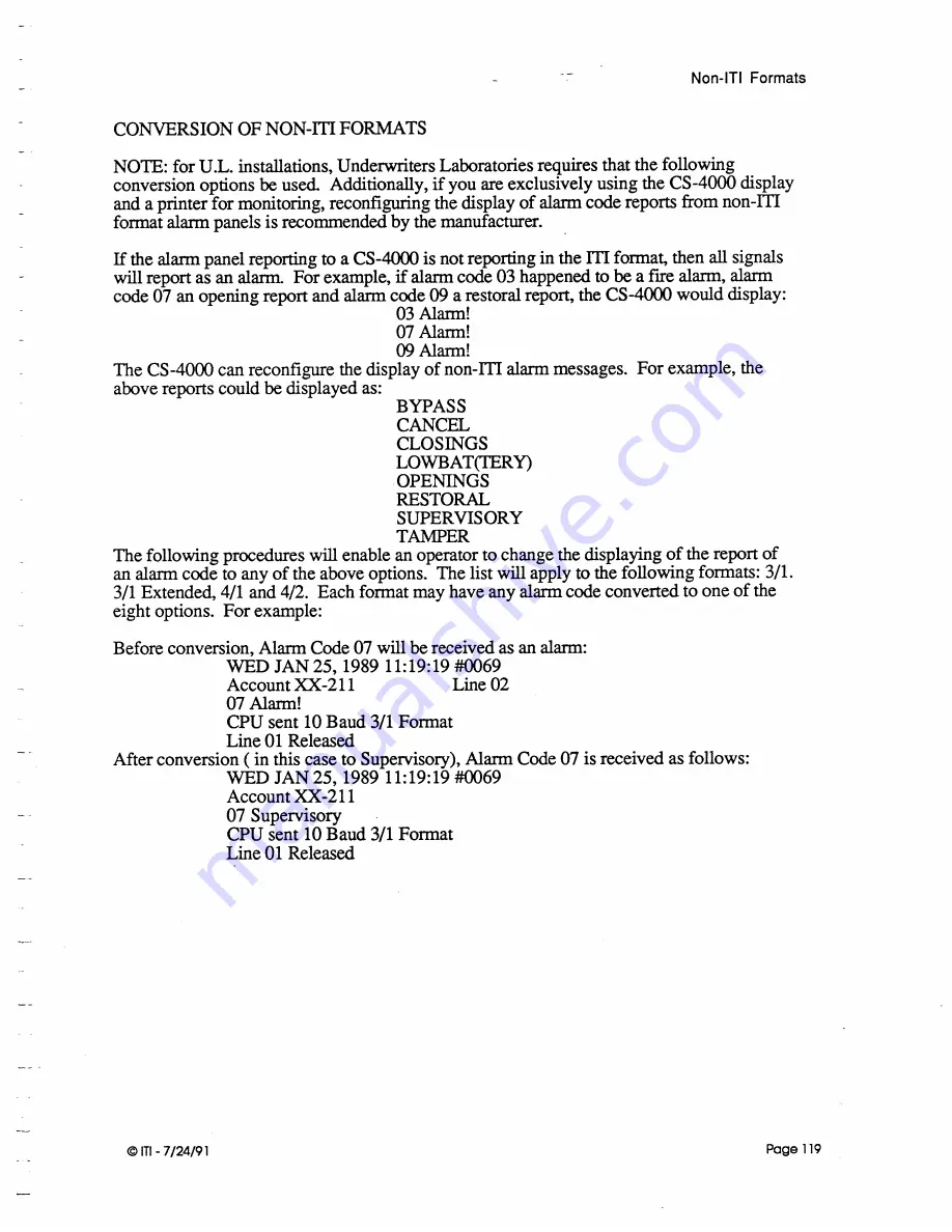 ITI CS-4000 Installation And User Manual Download Page 129