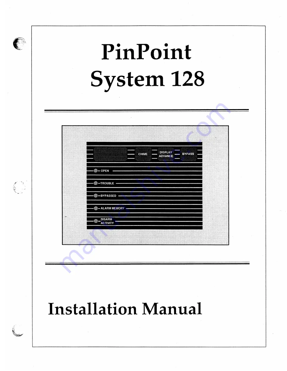 ITI PinPoint System 128 Скачать руководство пользователя страница 1