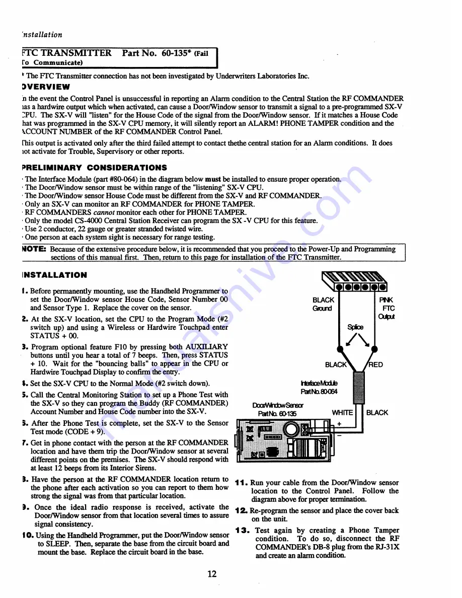 ITI RF Commander 60-360 Reference And Installation Manual Download Page 18