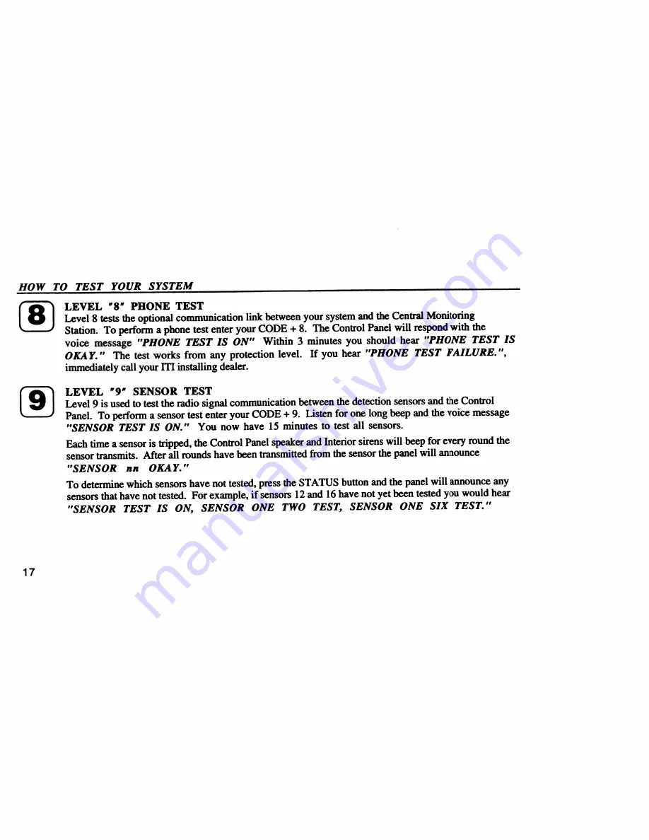 ITI RF Commander III Homeowner'S Manual Download Page 20