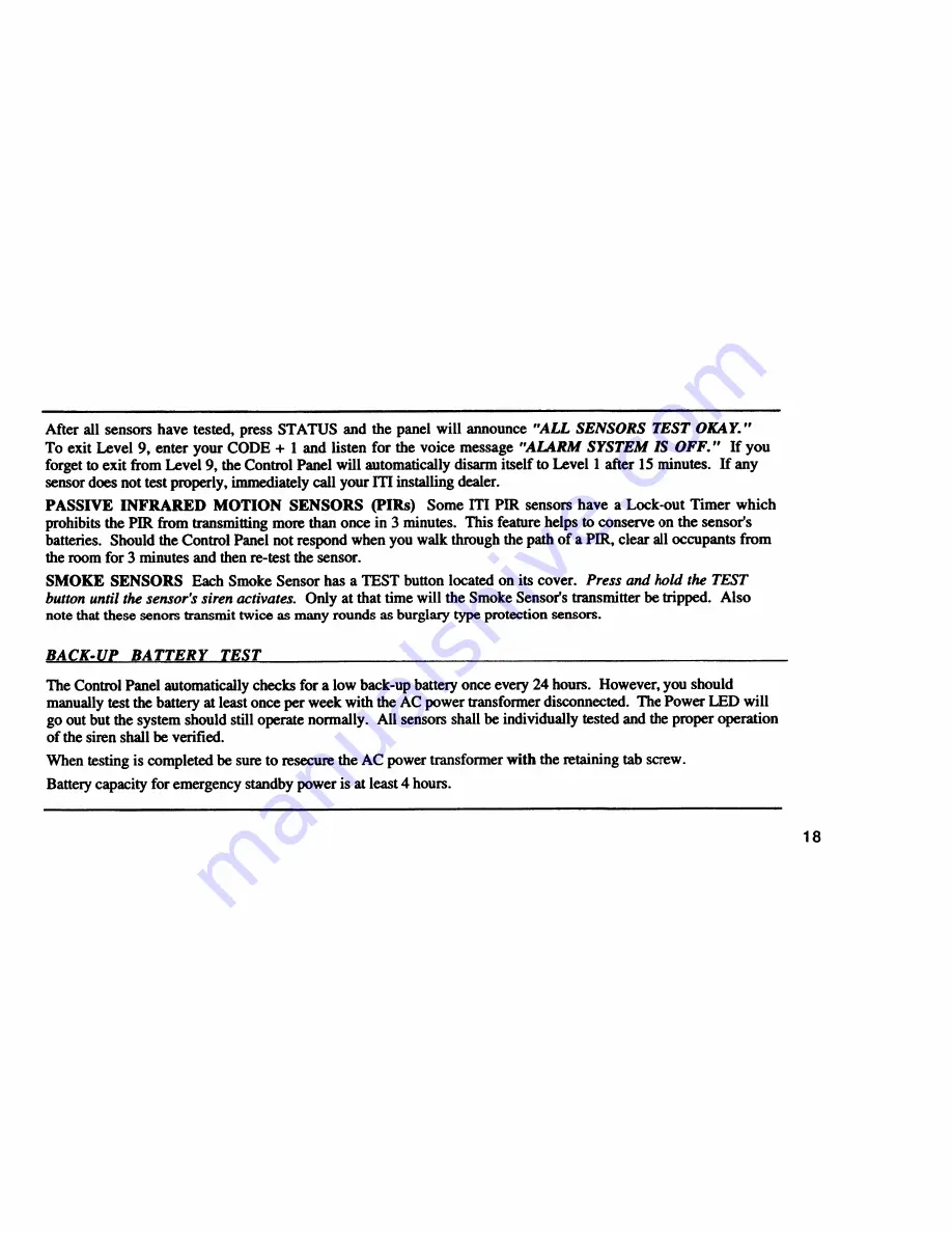 ITI RF Commander III Homeowner'S Manual Download Page 21