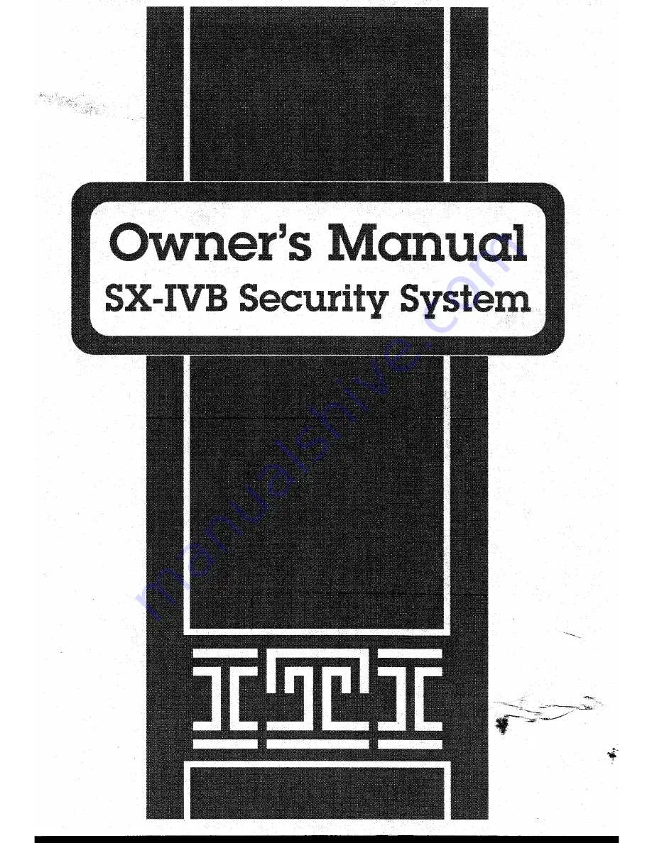 ITI SX-IVB Owner'S Manual Download Page 1