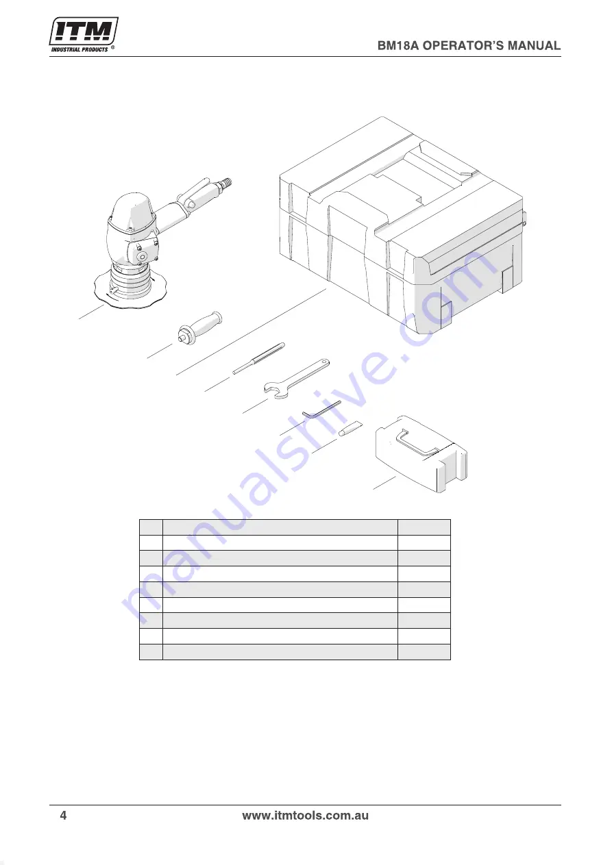 Itm BM18A Operator'S Manual Download Page 4