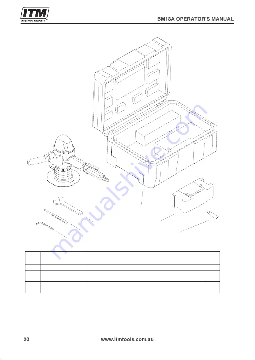 Itm BM18A Operator'S Manual Download Page 20