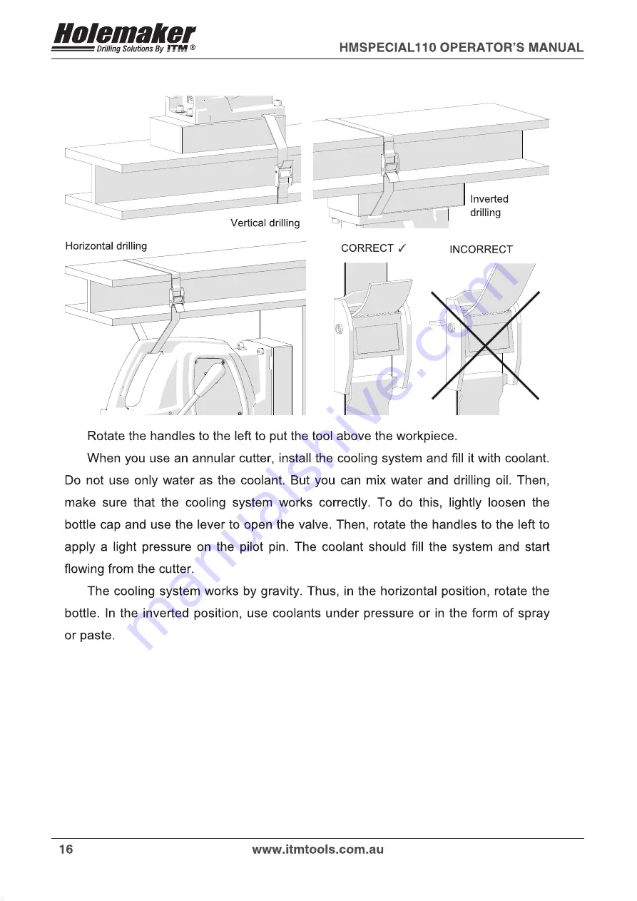 Itm HOLEMAKER HMSPECIAL 110 Скачать руководство пользователя страница 16