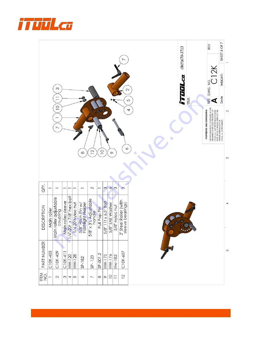 iTOOLco Cannon 12K Скачать руководство пользователя страница 12