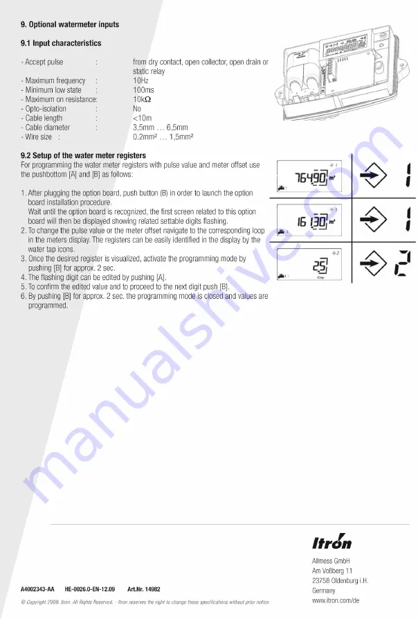 ITRON EverBlu / RF Скачать руководство пользователя страница 8