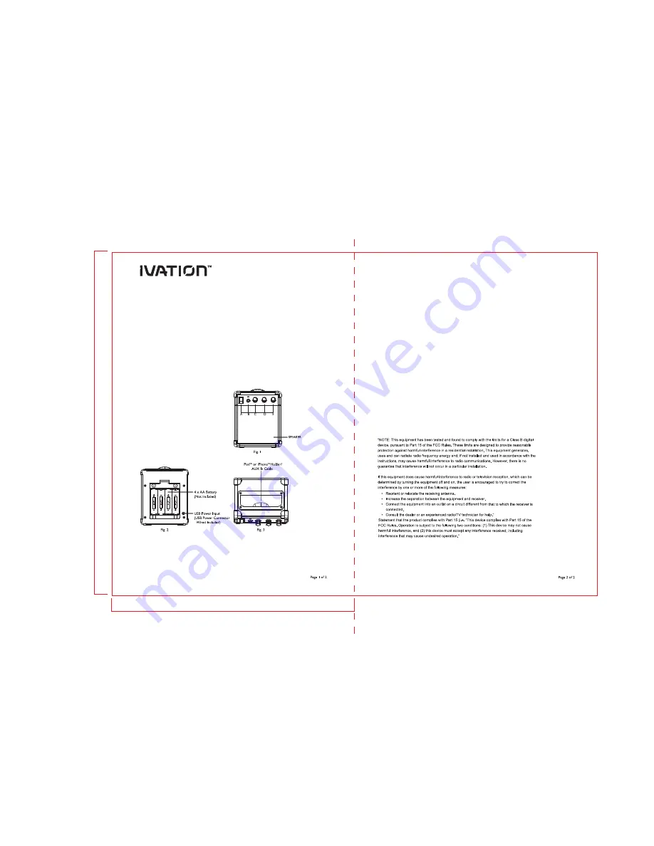 Ivation CLASSIC MINI AMPLIFIER Скачать руководство пользователя страница 1